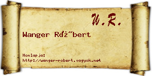 Wanger Róbert névjegykártya
